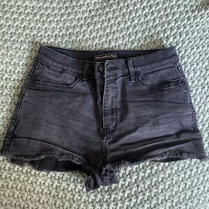 Black Abercrombie denim shorts